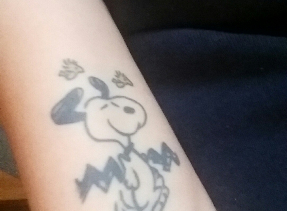 Siren Song Tatto - Rockland, ME. Love my snoopy!