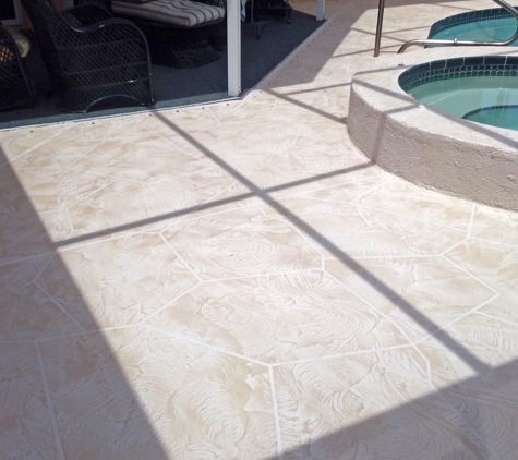 Ace Advanced Coating Experts - Weeki Wachee, FL. Acrylic Texture Coating. Kool White base with Creamy Beige shading.