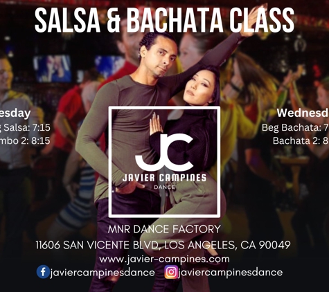 Javier Campines Dance - Los Angeles, CA. Salsa & Bachata Classes at Javier Campines Dance