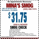 Mina’s Smog - Emissions Inspection Stations