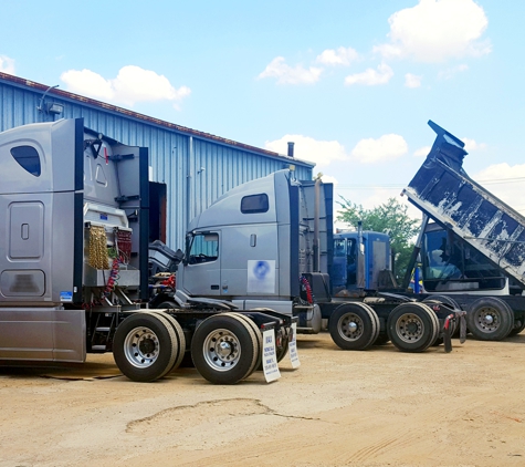 Salazar Muffler & Truck Repair Services - Dallas, TX. Rear side of the shop