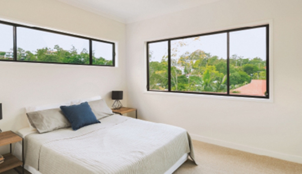 Bradnam's Windows & Doors - Mount St John, QLD. Black Aluminium Sliding Windows