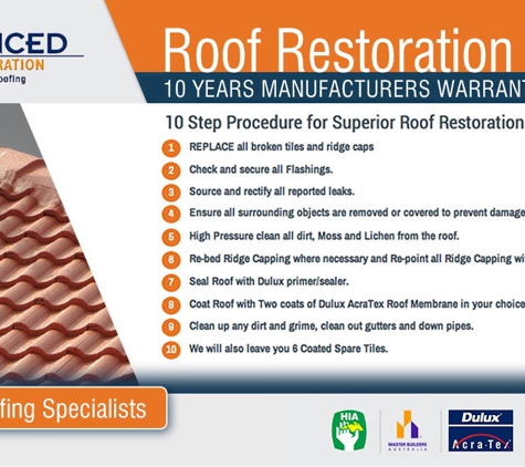 Advanced Roof Restoration. Roof Restoration Specialists in Perth