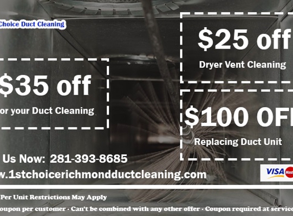 1st Choice Richmond Duct Cleaning - Richmond, TX