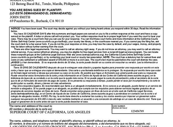 Atlantic Translation Service - Santa Monica, CA. Court Filing Services