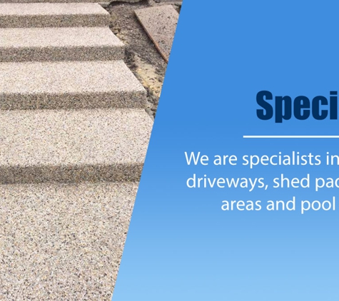 Berkel Concreting. We are specialists in pathways, driveways, shed pads, alfresco areas and pool surrounds.