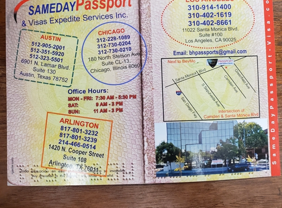 SAMEDAY PASSPORT & VISA EXPEDITE SERVICES - Los Angeles, CA