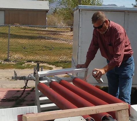 High Delta T, LLC - Pahrump, NV. Priming posts for a backflow device installation.  My mother used to say, "If a job is worth doing, it is worth doing right!"