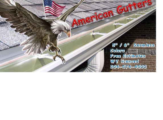 American Gutters - Fayetteville, WV. Seamless gutters
All Colors
5" - 6"
New / Old work