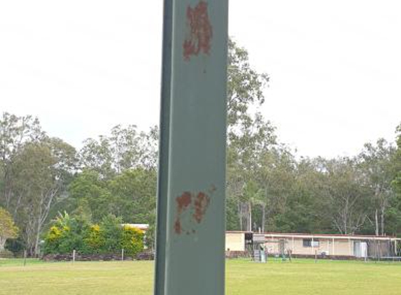 Ben O'Donovan Painting Services - Yandina Creek, QLD. more rust coming through less than 12 months after job completed.