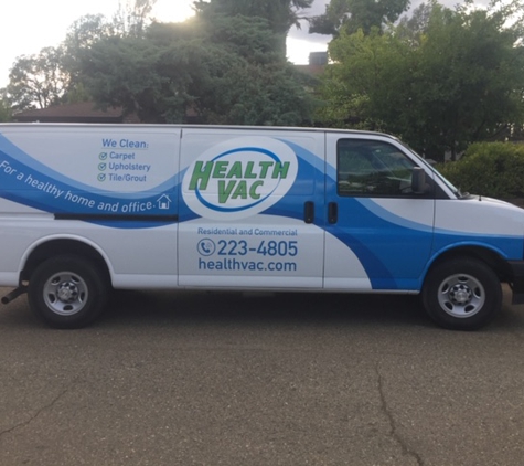 Healthvac - Redding, CA. New Carpet Cleaning van and lettering