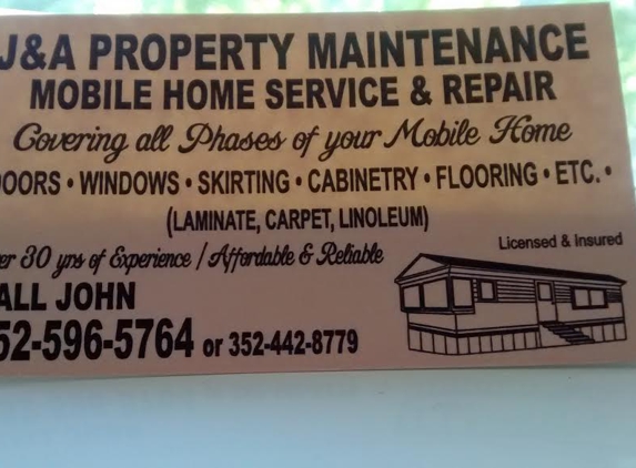 J & A Mobile Home Repair Service. Call 352-442-8779 Mobile home Repairs