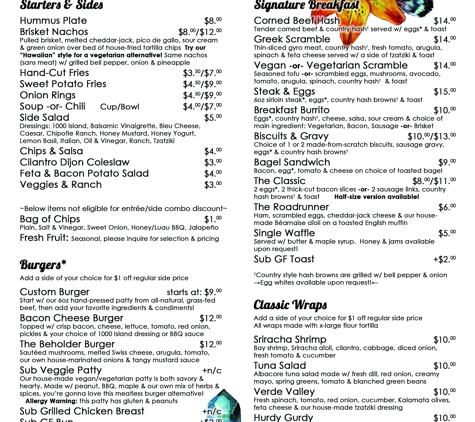 Black Sheep Cafe & Catering - Salem, OR. Carry Out Menu Page 1