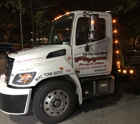 QUEENS BEST PAPPU TOWING INC - Long Island City, NY. 24/7 call 718-726-1200