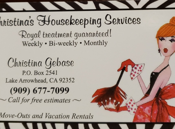 Christina's Housekeeping Services - Cedar Glen, CA