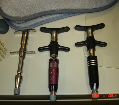 Dr. Donald H. Dearth, DC - Tempe, AZ. These are three of the Activator Adjusting Instruments used in the office