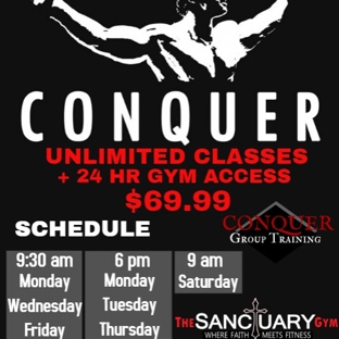 The Sanctuary Gym - Friendswood, TX. Conquer group training unlimited classes $69.99 per month