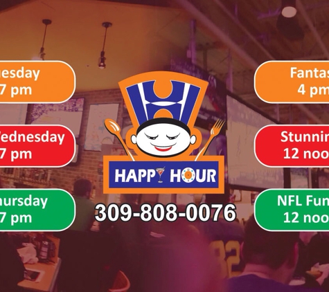 Happy Hour - Sports Bar & Authentic Indian Fine Dining - Bloomington, IL