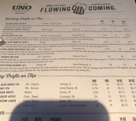 Uno Chicago Grill - Melbourne, FL