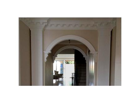 Unique Plaster Pty Ltd - St Peters, NSW. Custom made interior arches - ornate cornice and decorative pillasters