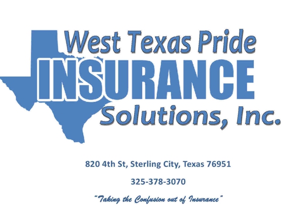 West TX Pride Insurance Solutions - Sterling City, TX