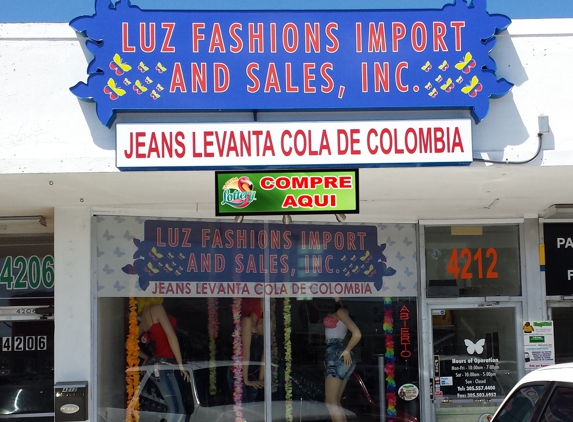 LUZ FASHIONS IMPORT AND SALES, INC. - Miami, FL. Hialeah Store Original Colombian Jeans