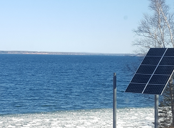 Sunny Skies - Solar & Wind - Houghton, MI. My $2,000 "fall off the cliff pole."