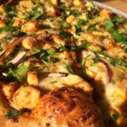 Desi Pizza Curry on Crust