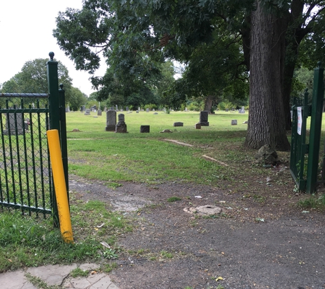 Woodland Cemetery - Newark, NJ. Welcome, looking in through our South 10st Gate