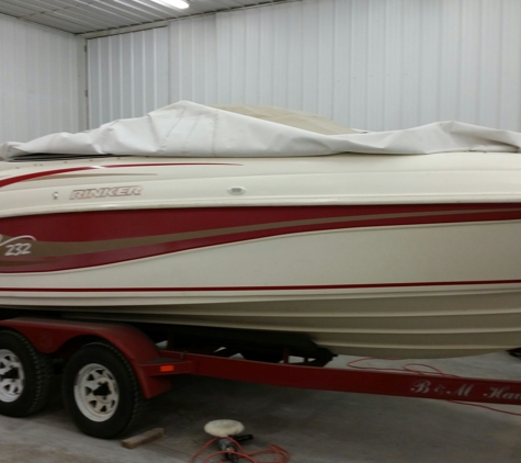 Farmers Fiber Glass Repair - Roxana, IL. 232 Rinker as it came in