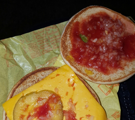 McDonald's - Kenosha, WI. My cheeseburgers I ordered and no meat!