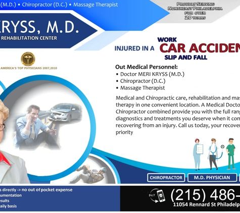 Philly Injury Doctors - Philadelphia, PA. Meri Kryss M.D