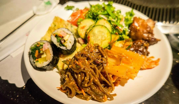 Manna Korean BBQ - Los Angeles, CA. Side dishes/ salad bar available.