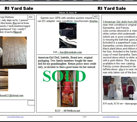 RI Yard Sale