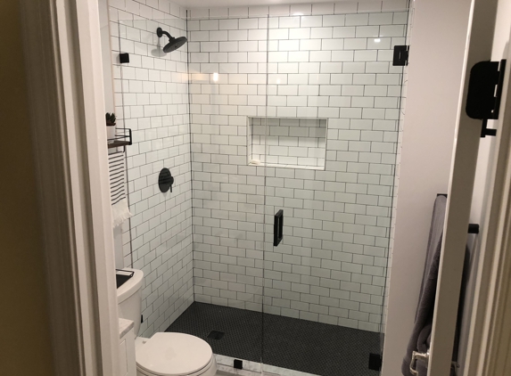 AGC Glass Contractors - Alexandria, VA. Inline frameless shower door enclosure