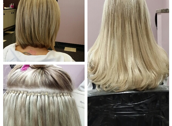 Venus Hair Salon - Clinton Township, MI. Hair Extensions  (Before & After)