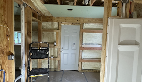 Sharper Finish Drywall - Strongsville, OH. This was a fun bathroom to build the corners turned out fantastic in the outside 90s. I love seeing places change even something as simple as having the walls and ceiling put up. I really love what I do.