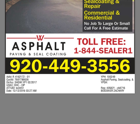 W Asphalt Paving And Sealcoating LLC