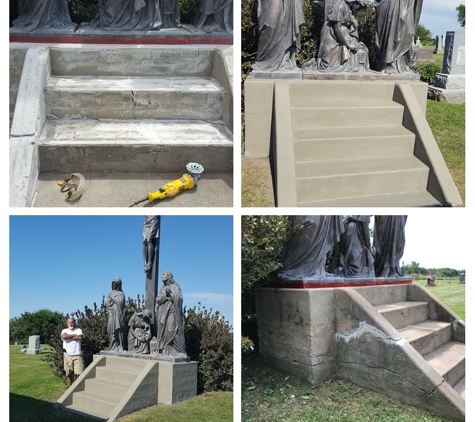 Caulking Guru's INC - Omaha, NE. Stoop/stair restoration