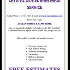 Crystal Denise Mini Maid Service