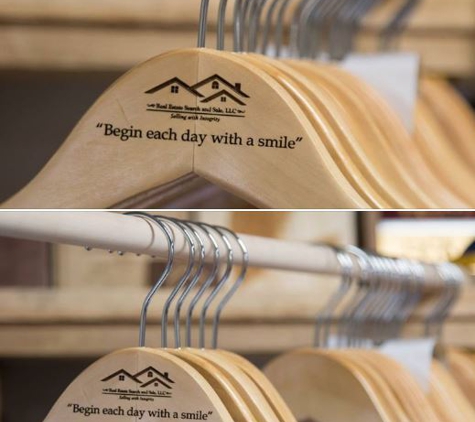 Mount Airy Woodcraft. Engraved Hangers with Affirmation