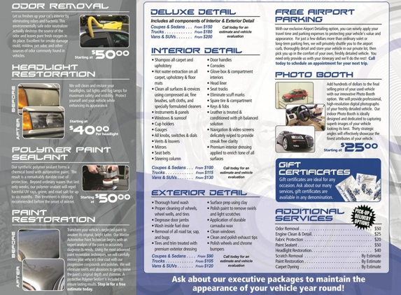 Gleam Team Auto Detail and Restoration - Dover, OH. Service Flyer