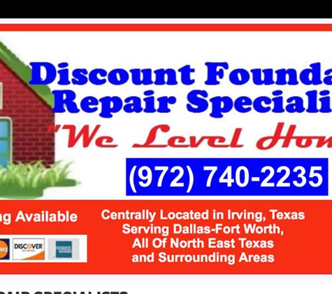 DISCOUNT FOUNDATION REPAIR SPECIALISTS - Irving, TX