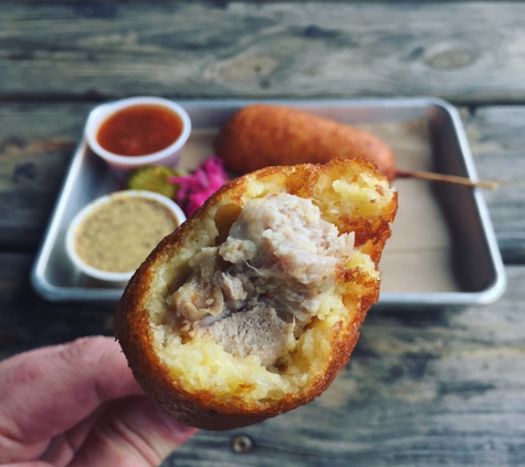 The Pig & Pint - Jackson, MS. Pork Belly Corn Dogs