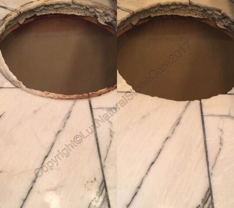 Lux Natural Stone Care - Long Beach, CA. Marble Countertop Clean Honed and Sealed