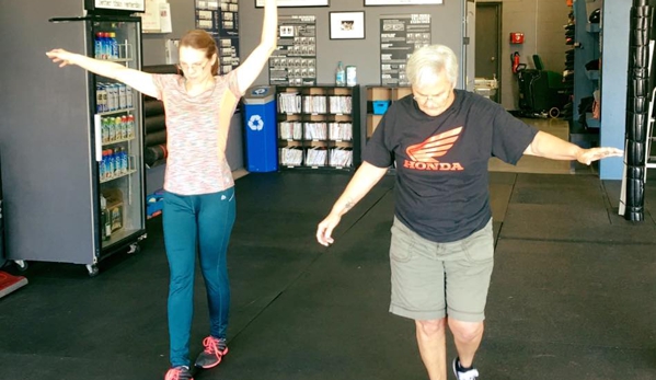 CrossFit Blacksburg - Blacksburg, VA. Tina and Glenda working on their balance.