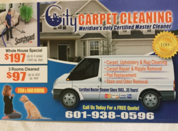 City Carpet Cleaning Certified Master Cleaner - Meridian, MS