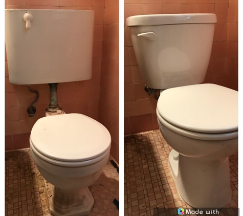 All Clear Plumbing - Belleville, NJ. Before and after toilet install !!!