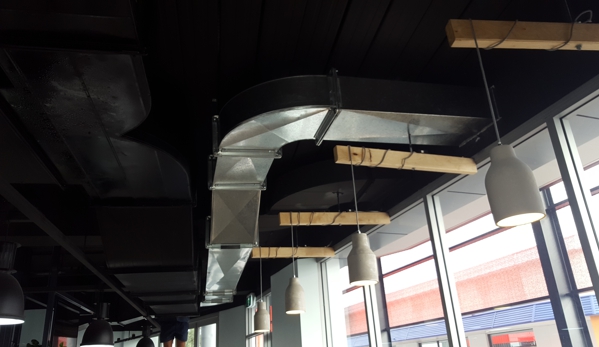 Broadwater Air And Energy. Shows exhaust ductwork for cafe in Erina
