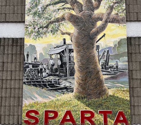 Mural by Design - Grand Rapids, MI. Celebrating the 175th Anniversary of Sparta Township, MI,  right section.